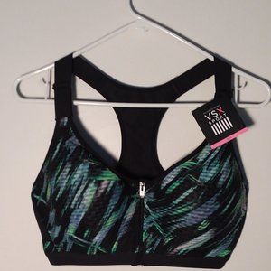 Victorias Secret VSX Racerback Sports Bra NTW size 36DD in abstract pattern